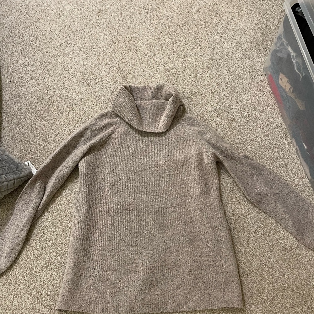 Pink Clover Taupe Cowl Neck Sweater